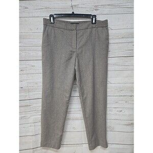 Talbots Italian Flannel Wool Dress Pants Women's Size 10P Petite Brown‎ Lined